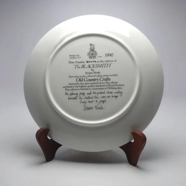 Royal Doulton Collector's Plate: The Blacksmith - Image 2
