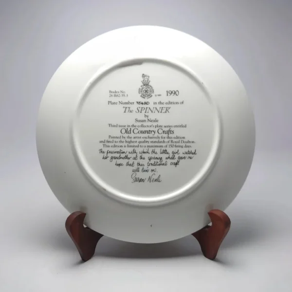 Royal Doulton Collector's Plate: The SPINNER - Image 2
