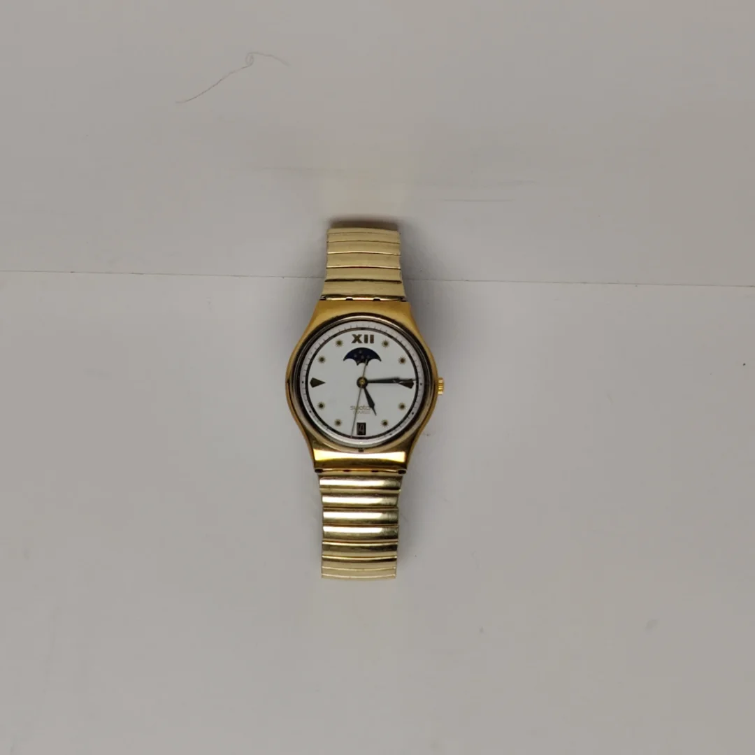Swatch (1) Swatch Moonphase 1991 Gold Plated Wrist Watch - Image 1