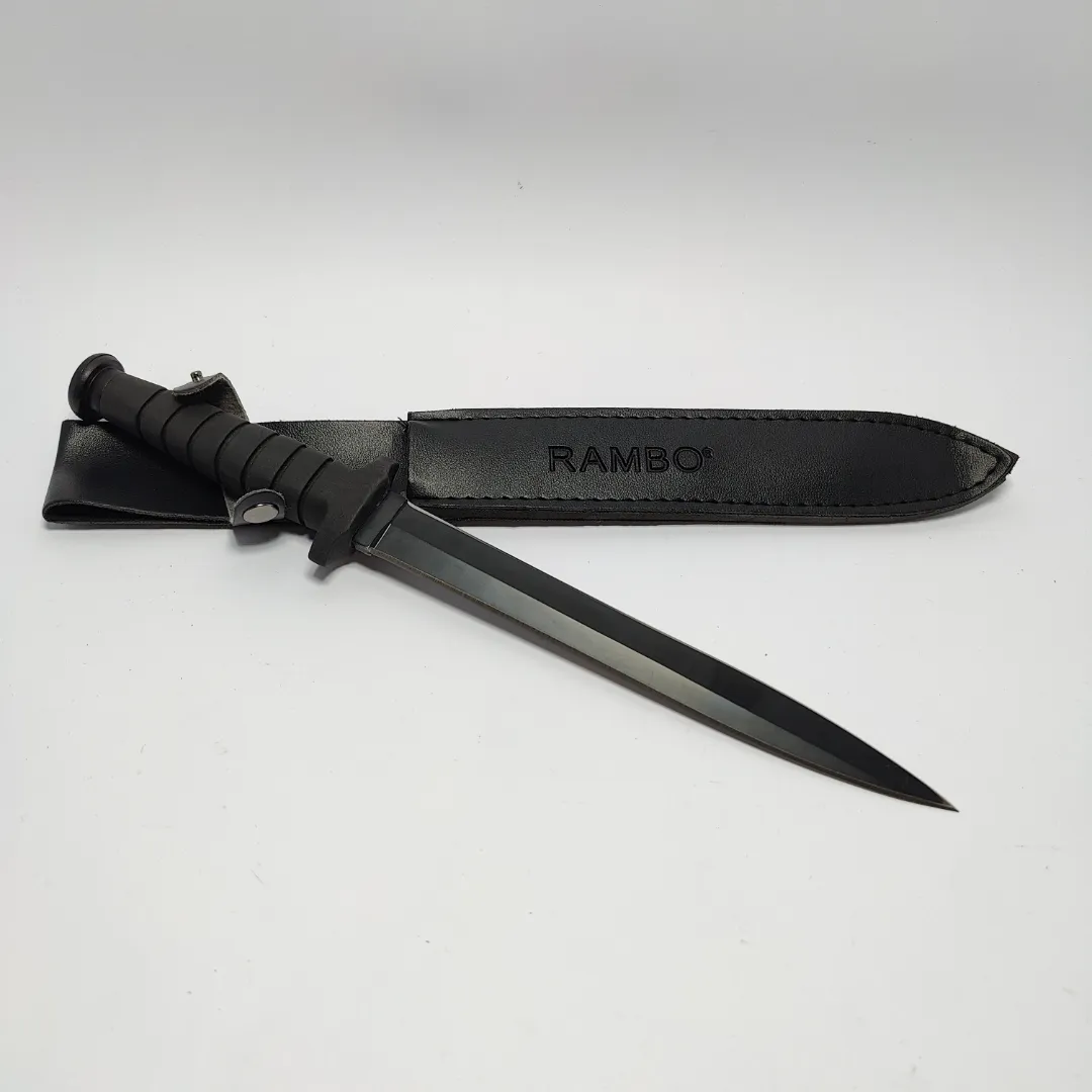 84686 (5) Rambo "First Blood Part VI" Signature Knife - Sylvester Stallone Edition with Sheath - Image 1