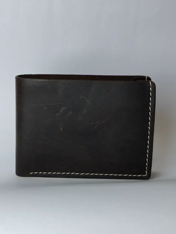 Men’s Crazy Horse Leather Wallet with Coin Pocket - Image 8