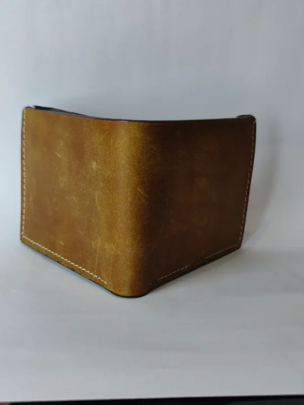 Men’s Crazy Horse Leather Wallet with Coin Pocket - Image 2