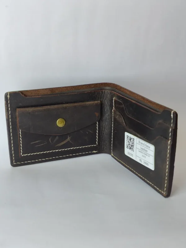 Men’s Crazy Horse Leather Wallet with Coin Pocket - Image 10