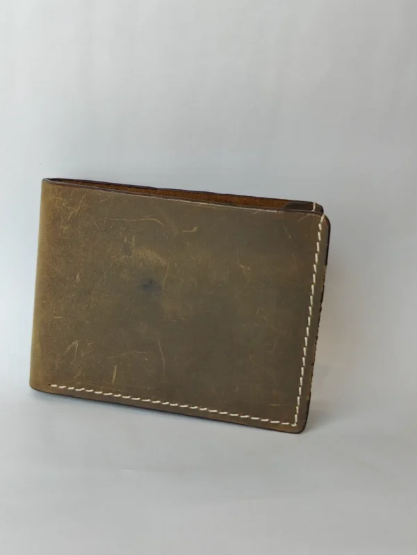 Men’s Crazy Horse Leather Wallet with Coin Pocket - Image 5