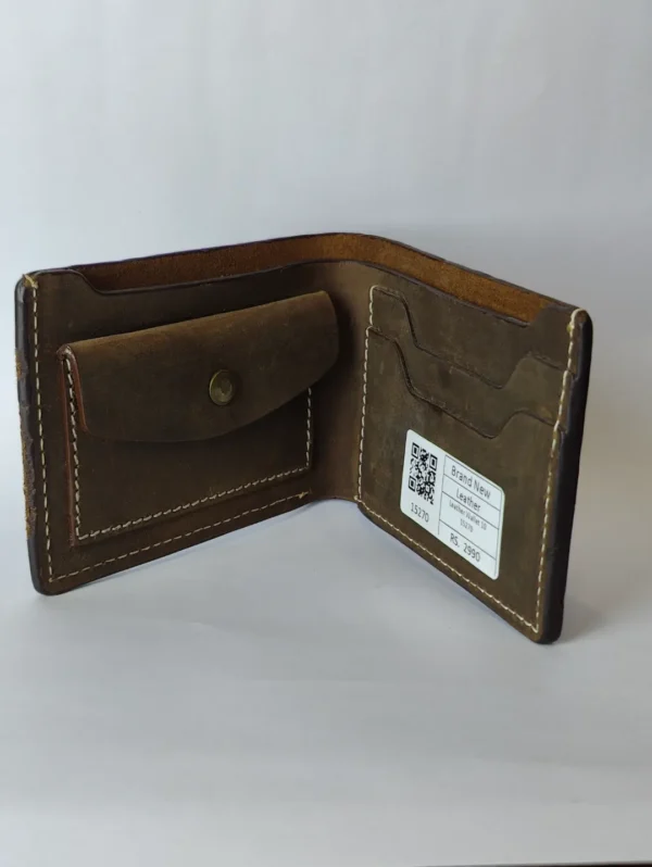 Men’s Crazy Horse Leather Wallet with Coin Pocket - Image 6