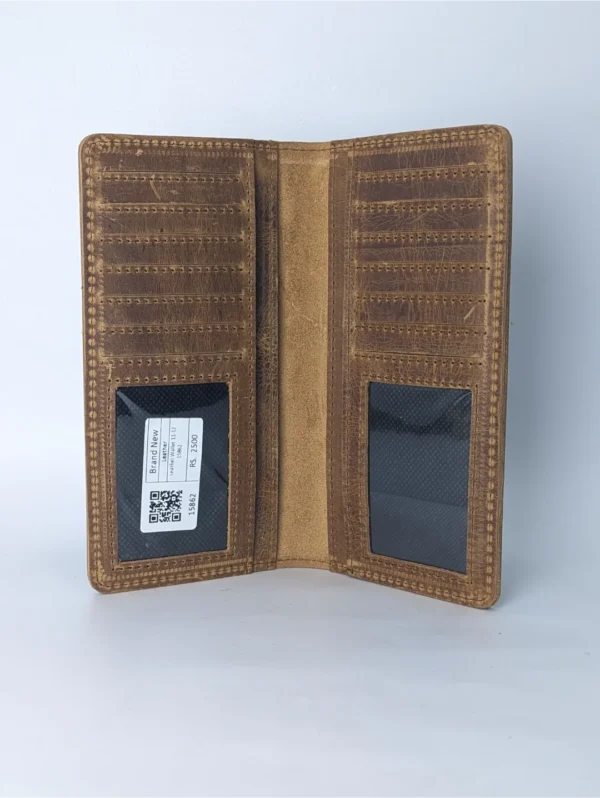Leather Wallet Long Brown Matt - Image 2