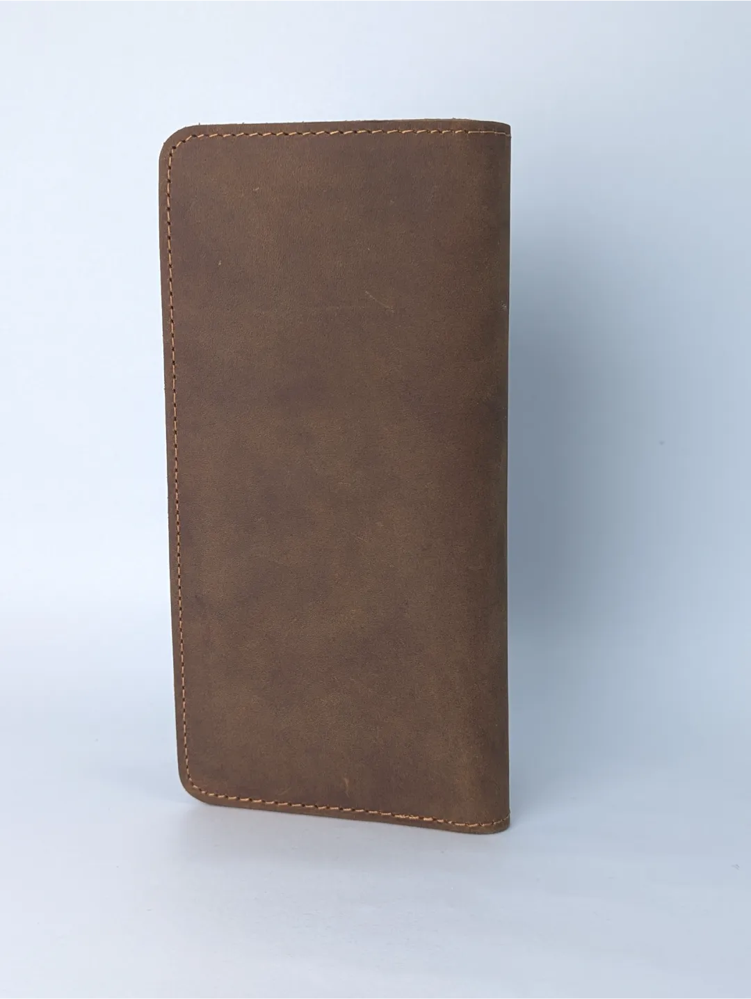 15862 (6) Leather Wallet Long Brown Matt - Image 1