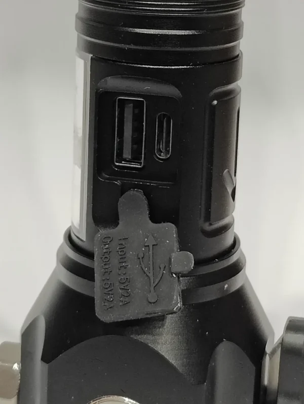 Ruilang RL-233 Rechargeable LED Torch – 1KM Range, Power Bank, RGB Light, Emergency Tool - Image 5