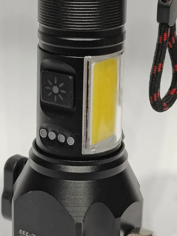 Ruilang RL-233 Rechargeable LED Torch – 1KM Range, Power Bank, RGB Light, Emergency Tool - Image 6