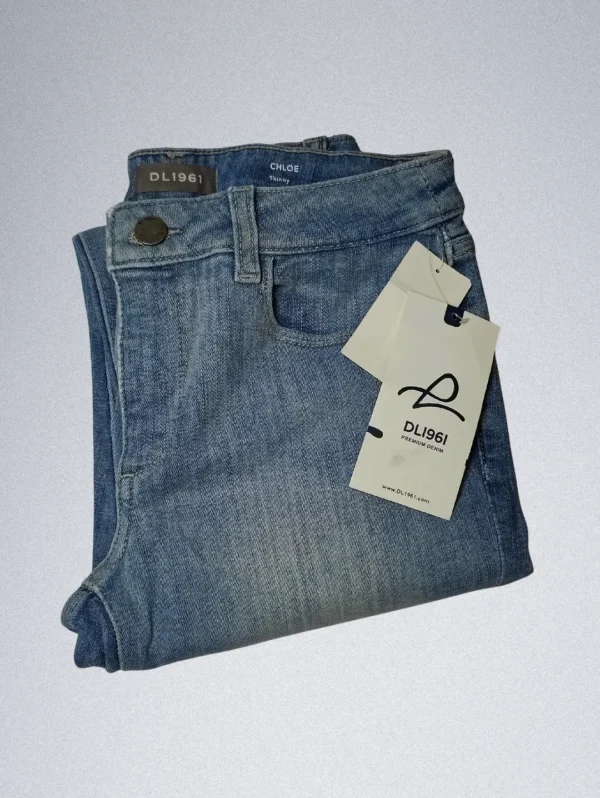 DL1961 Girls Sky Blue Stretch Denim Jeans – Slim Fit Comfort & Style - Image 3