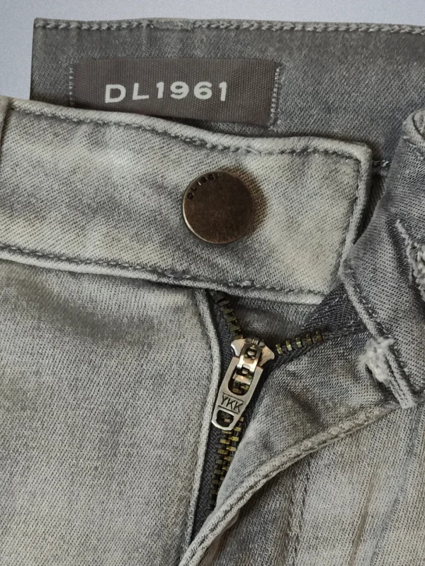 DL1961 Girls Grey Stretch Denim Jeans – Slim Fit Comfort & Style - Image 4