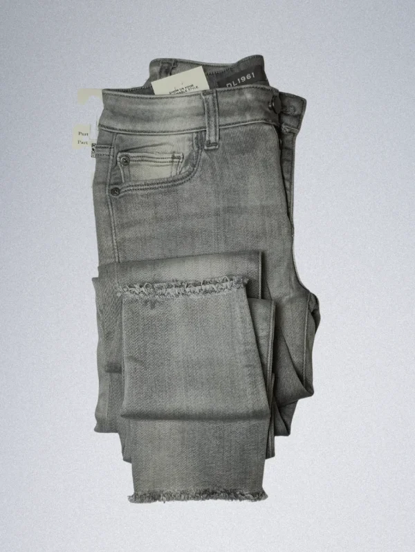 DL1961 Girls Grey Stretch Denim Jeans – Slim Fit Comfort & Style - Image 7