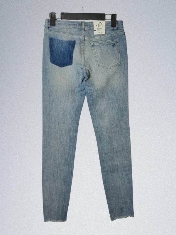 DL1961 Girls Sky Blue Stretch Denim Jeans – Slim Fit Comfort & Style - Image 2