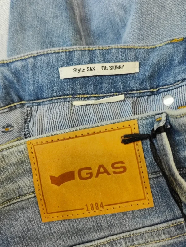 GAS Men's Skinny Fit Denim Jeans – SAX Style in Blue - Image 3