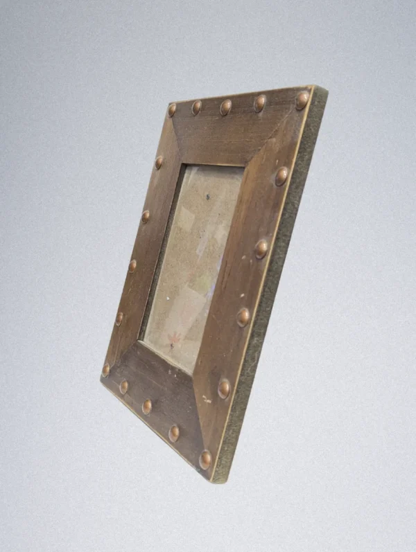 9.5" x 5.5" Wooden Studded Photo Frame – Rustic Home Decor Frame - Image 3