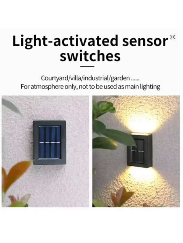 Solar Double Light Outdoor Aesthetic Wall Mount Light - Image 6