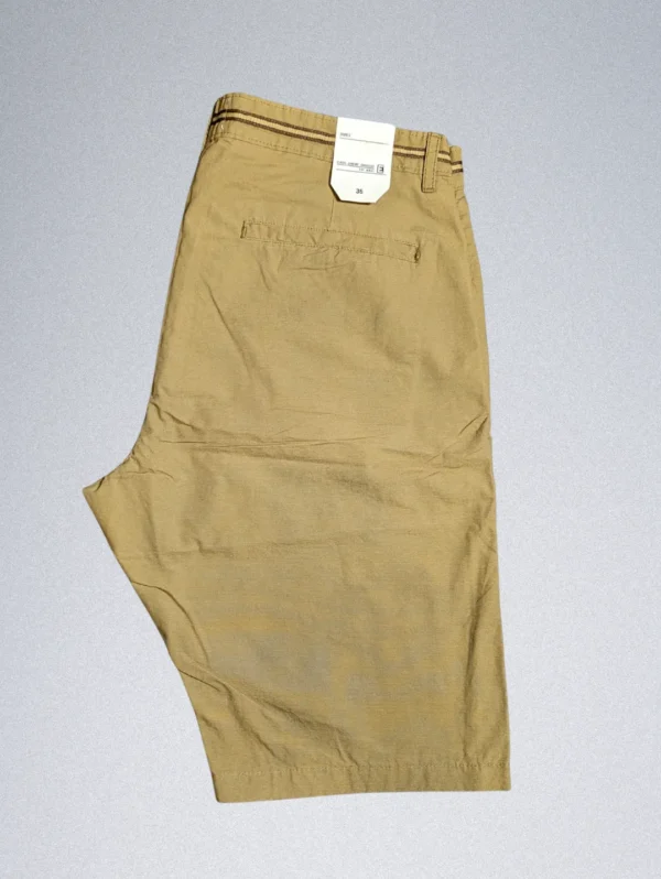 Engine Cotton Shorts for Men Khaki - Image 3