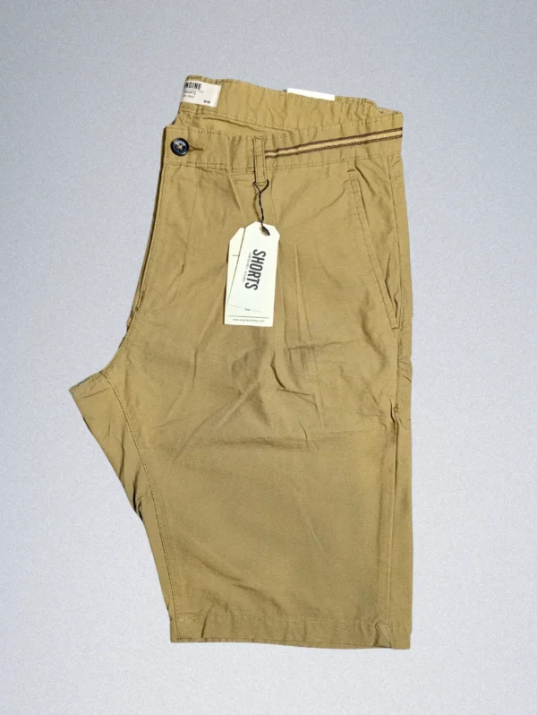 Engine Cotton Shorts for Men Khaki - Image 4