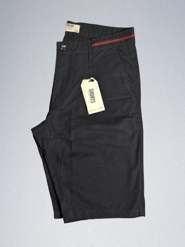 Engine Cotton Shorts for Men Black - Image 4