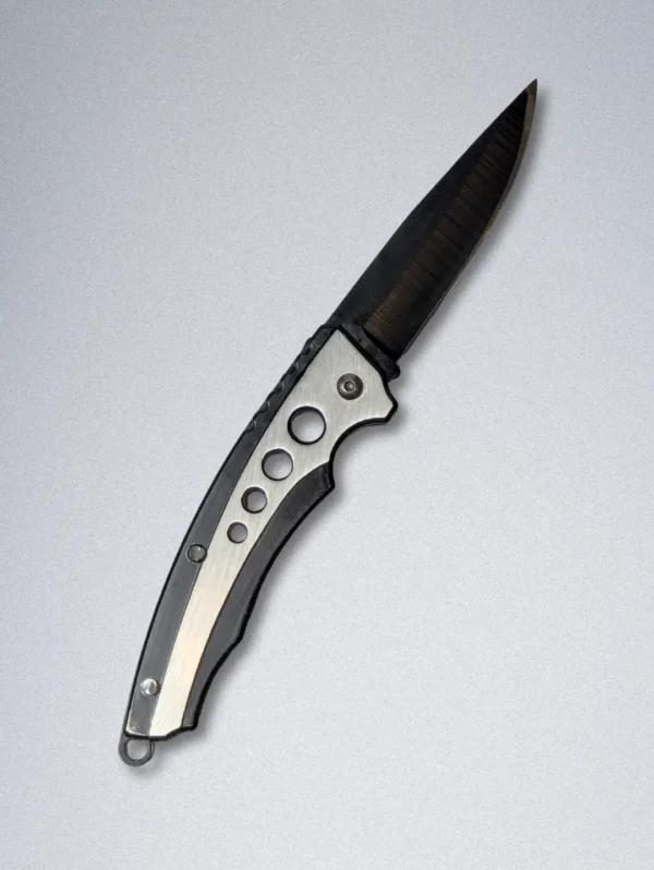 Full Stainless Steel Pocket Knife with Folding Blade - Image 3