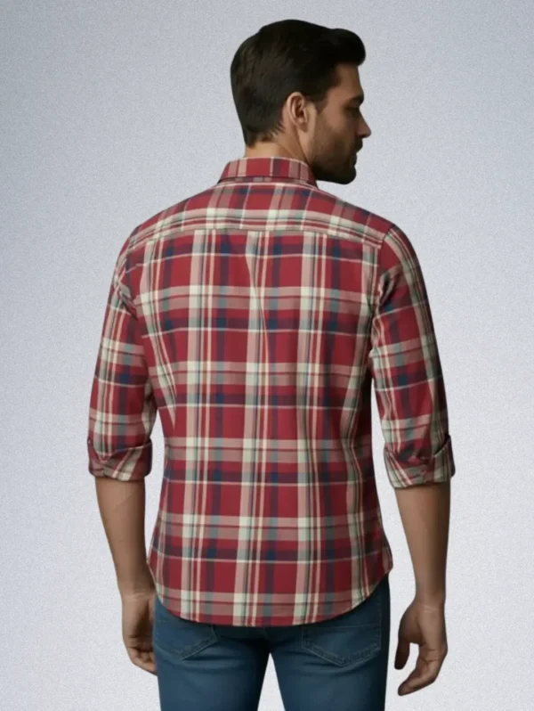 Cortefiel Casual Shirt for Men Checked Pattern - Image 4