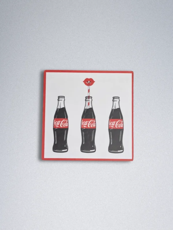 Square Coca-Cola Themed Cardboard Coasters