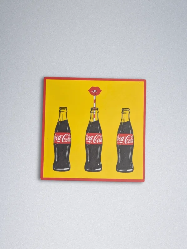 Square Coca-Cola Themed Cardboard Coasters