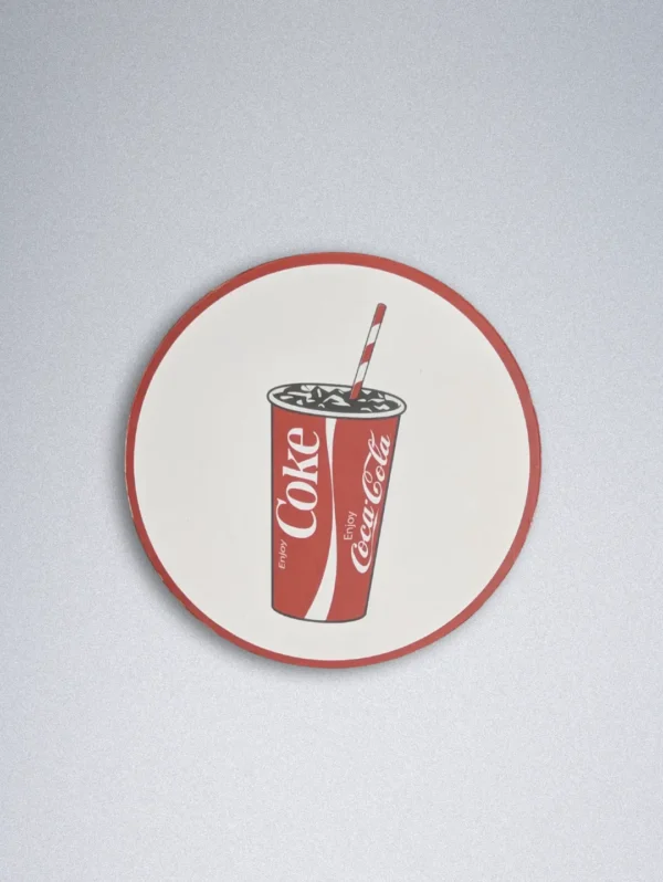 Round Coca-Cola Themed Cardboard Coasters