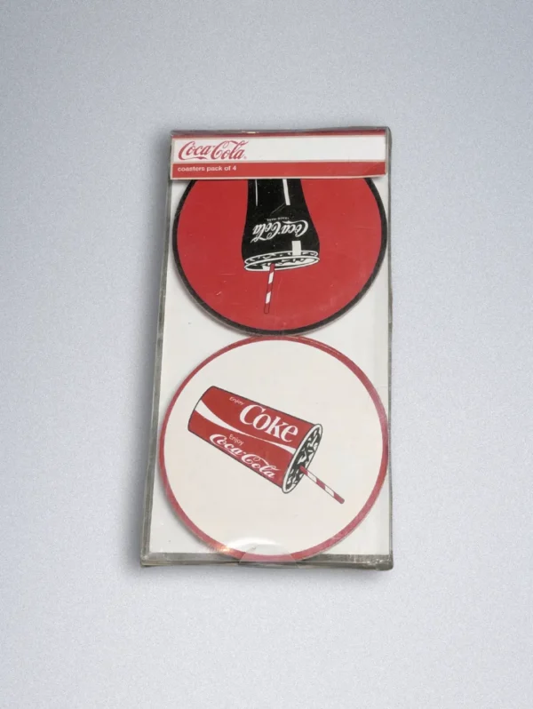 Round Coca-Cola Themed Cardboard Coasters