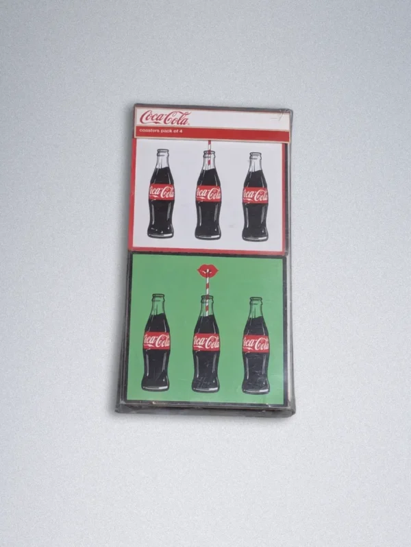 Square Coca-Cola Themed Cardboard Coasters