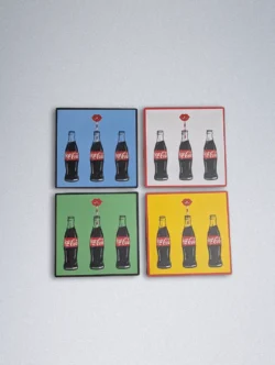 Square Coca-Cola Themed Cardboard Coasters
