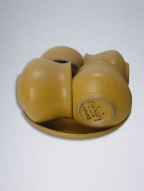 Ventage Denby UK stoneware Tea and coffee set with bowls cattle, jug and plates