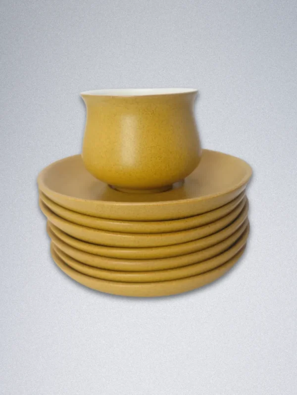 Ventage Denby UK stoneware Tea and coffee set with bowls cattle, jug and plates