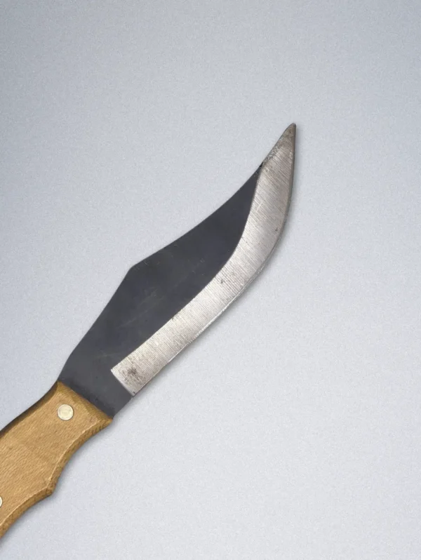 Handmade Forged Steel Knife with Wooden Handle & Leather Sheath – Premium Outdoor Hunting Knife - Image 8