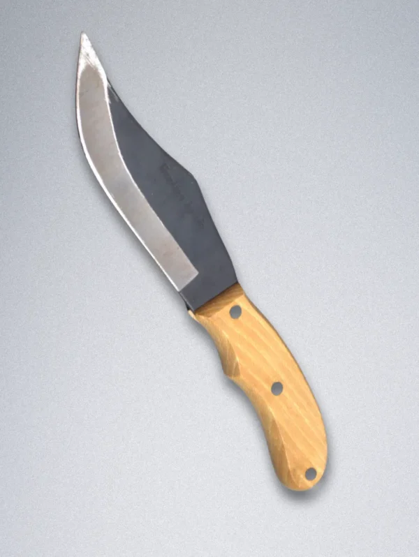 Handmade Forged Steel Knife with Wooden Handle & Leather Sheath – Premium Outdoor Hunting Knife - Image 3
