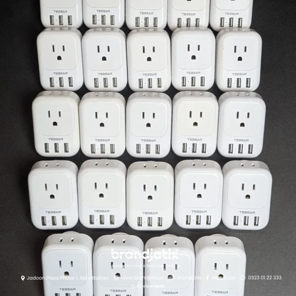 Tessan ts-161-us multi purpose travel adopter and charger with 3 USB A ports