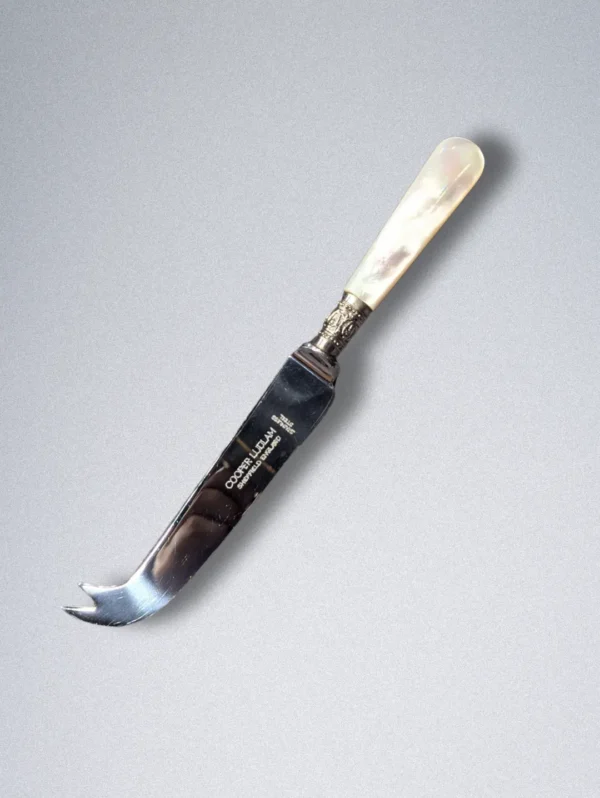 Vintage Cooper Ludlam Sheffield England Mother of Pearl Handle Cheese Knife - Image 2
