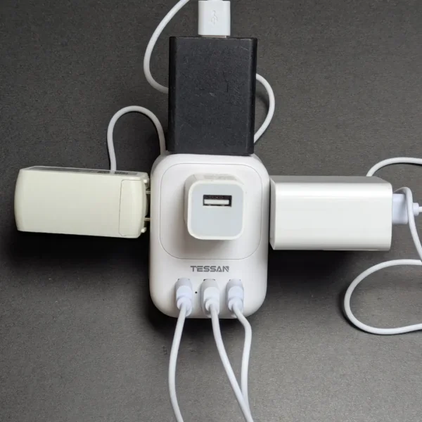 Tessan ts-161-us multi purpose travel adopter and charger with 3 USB A ports